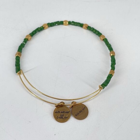 Alex and Ani Bracelet Lot of 6 Expandable Bangles Beaded Gold Silver Tone - Picture 6 of 7